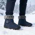 thumbnail image 2 of Women Winter Snow Boots: Fur Lined Warm Slip On Boots for Women Waterproof Non Slip Booties for Commute Outdoor Walking, 2 of 8