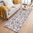 thumbnail image 2 of Spring Flowers Large Area Rugs for Bedroom Living Room, Soft Non Slip Carpet Bedside Rug, Farmhouse Purple Pastoral Floral Leaf Rectangular Floor Cover Kitchen Accent Rug 2'x6' for Dining Room/Office, 2 of 9