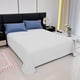 thumbnail image 3 of Sábana de cama de color sólido, cubrecama de algodón lavado con agua para cama individual 120*230cm, blanco, 3 of 6