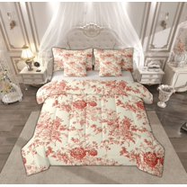 Feelyou Vintage Western Floral Bedding Comforter Set 7-Piece, Rustic Farmhouse King Bedding Sets, Teen Child Kid Adult Reversible Bed Sheets, Ultra Soft Home Decor