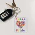 thumbnail image 4 of Peace Love Pride Abyssinian with Rainbow Sunglasses LGBT LGBTQ+ Acrylic Keychain Cat Lover Kitten Owner Gifts Collar Charm Tag Keyring - 01004, 4 of 5