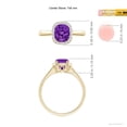 thumbnail image 4 of ANGARA Natural 1.4 ct Amethyst Cocktail Ring with Diamond Halo in 14K Yellow Gold for Women (Size-7x6mm) | February Birthstone, Anniversary, Jewelry Gift for Women | Natural Amethyst Ring, 4 of 8