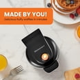 thumbnail image 3 of Elite Gourmet EWM013B Electric Nonstick Mini Waffle Maker with 5-inch cooking surface, Belgian Waffles, Compact Design, Hash Browns, Keto, Snacks, Sandwich, Eggs, Easy to Clean, Black, 3 of 4