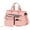 Pink, variant on 2pcs/Set Large Quilted Nylon Tote & Shoulder Bag | Spacious Crossbody Laptop Handbag for Women, Durable Hobo Messenger Purse for Work, Travel, Gym & Daily Essentials