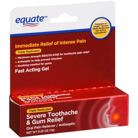 Severe toothache and gum relief