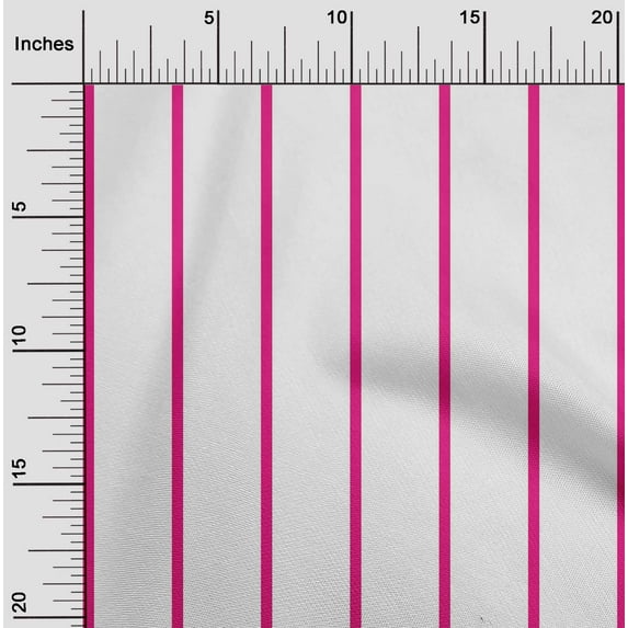 oneOone Viscose Chiffon White Fabric Pin Stripe Dress Material Fabric Print Fabric By The Yard 42 Inch Wide