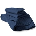 thumbnail image 3 of Bare Home Premium Diamond Stitched 3 Piece Coverlet Set - Ultra-Soft Luxurious Lightweight All Season Bedspread (King, Dark Blue), 3 of 5