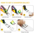 thumbnail image 4 of Acrylic Nail Clipper False Nail Tips Clipper Cuticle Trimmer Nipper with Cuticle Pusher Cuticle Remover, Stainless Steel Rainbow Color Nail Manicure Set for Salon Home Nail Art, 4 of 7
