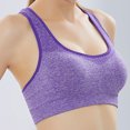 thumbnail image 4 of Women's Sports Bra Traceless Sports Bra With A Beautiful Back Yoga Sleep Fitness Style Underwear Bra Sports Bra Purple M, 4 of 6