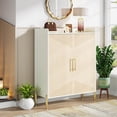 thumbnail image 2 of Tribesigns 6-Tier Shoe Storage Cabinet with Doors, 30 Pairs Shoe Rack Organizer for Entryway, Natural White, 2 of 9
