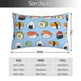 thumbnail image 2 of Yiaed Kawaii Sushi Print Brushed Microfiber Envelope Pillowcases, Standard,Envelope Closure Pillow Cases(No pillow core)-20"x30", 2 of 6