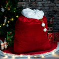 thumbnail image 5 of Gran bolsa de regalo de Navidad de terciopelo rojo, decoración navideña., 5 of 5