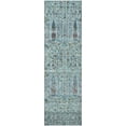 thumbnail image 2 of Addison Rugs Mayfield Premium Machine Washable Transitional Americana Teal Runner Rug, 2'3" X 7'6" Machine Washable Transitional Americana Teal Oversized Sherpa Throw Blanket, 2 of 6