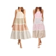 thumbnail image 4 of Yunliwuli Women Sleeveless Nightgowns Summer Patchwork A-Line Night Dress with Pockets Lightweight Sleep Dress Cute Sleepwear, 4 of 10