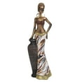 thumbnail image 2 of Escultura de Arte Africano Figuras Negras Estatuas y Esculturas Africanas de Músicos Apariencia Retro Realista Resina Duradera Estatua Africana de Colores Vivos para ANGGREK Otros, 2 of 8