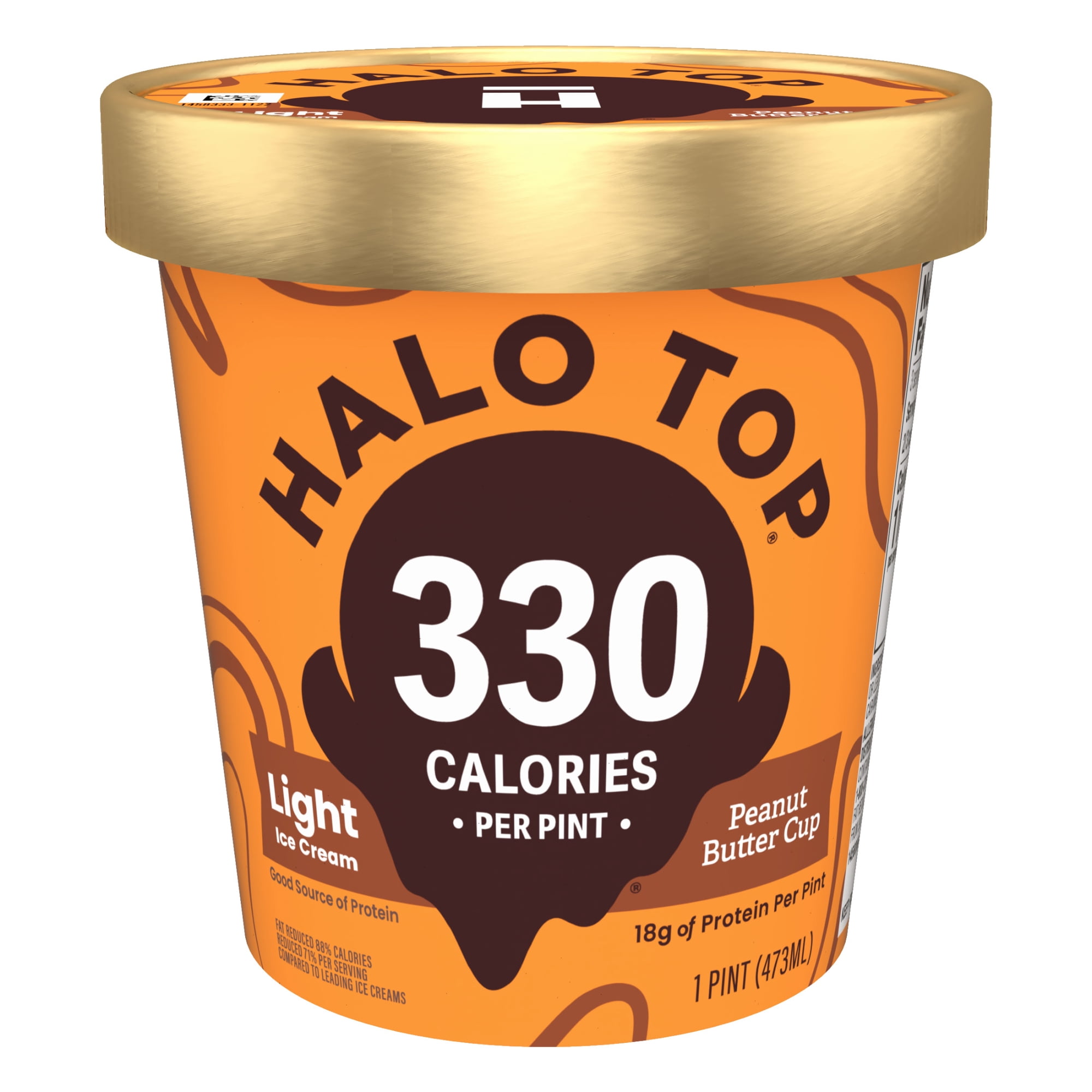 Halo Top Peanut Butter Cup Light Ice Cream, 16 fl oz Pint