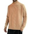 thumbnail image 2 of uikmnh Oversized Knit Sweater Solid Vintage Pullover Sweater Unisex Woven Crewneck Knitted Tops,Mens Sweater,Size XXL, 2 of 4