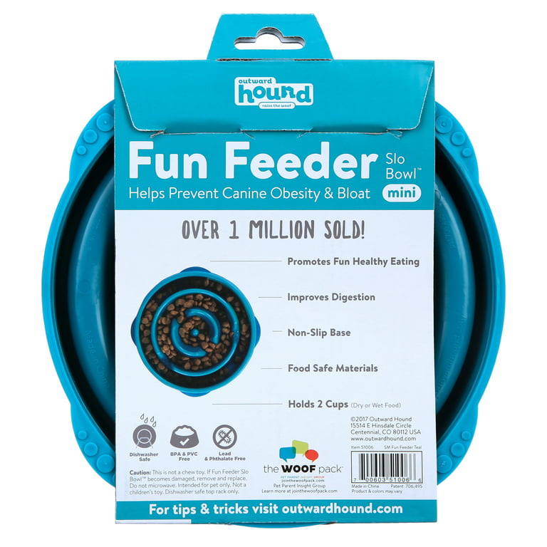Outward Hound Fun Feeder Slo Bowl - Large (3 Colours)