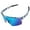 Matte White Blue Frame /Blue Lens, variant on UPANBIKE Bike Cycling Sunglasses Sports Sunglasses Anti-UV400 Large Size Lens TR90 Unbreakable Frame, Glossy Black Frame/Grey Lens