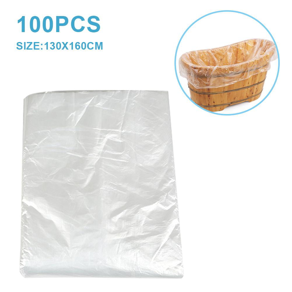 Ymiko 10pcs Oversized Disposable Bathtub LinerCover Film Bath Bag for Household Travel Spa Hotel Baby for Sauna Avoid Any Possible Contamination Household and Hotel Bathtubs