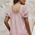 thumbnail image 5 of Cathalem T-Shirts Oversize pour Femmes Manches Courtes Graphiques Tee de Vacances, Rose L, 5 of 5