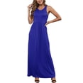 thumbnail image 2 of HAOMEILI Women's Summer Sleeveless Loose Maxi Dress Casual Long Dress with Pockets 2025 New, 2 of 6