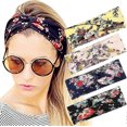 thumbnail image 1 of Paquete de 4 diademas elásticas vintage con estampado para La cabeza yuxing, 1 of 3