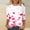 NQR6-Valentine's Day-Hot Pink, variant on VKOYWKM Cute Valentine's Day Shirts Women Love Graphic Tees Romantic 3/4 Sleeve Spring Tshirts Crew Neck Loose Fit Holiday Tops Girlfriend Valentine's Day Shirt Gift