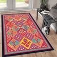 thumbnail image 6 of 5.3'x7.5' large carpet for living room carpet rugs for living room southwestern area rug striped area rug western area rug, 6 of 10