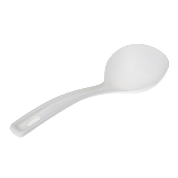 REGALWOVEN Home Kitchen Plastic Tableware Porridge Soup Ladle Spoon White 19.5cm Long