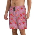 thumbnail image 2 of Naloa Cute Strawberry Men's Beach Shorts, Surfing shorts, Swim trunks, Quick Dry Swim Trunks for Surfing Beach Fun - 3X-Large, 2 of 9