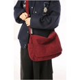thumbnail image 3 of Sunyuer Corduroy Crossbody Bag for Women, Large Capacity Retro Messenger Bag, Casual Lazy Style Shoulder Handbag, Adjustable Strap Lightweight Daily School Travel Purse, 3 of 7