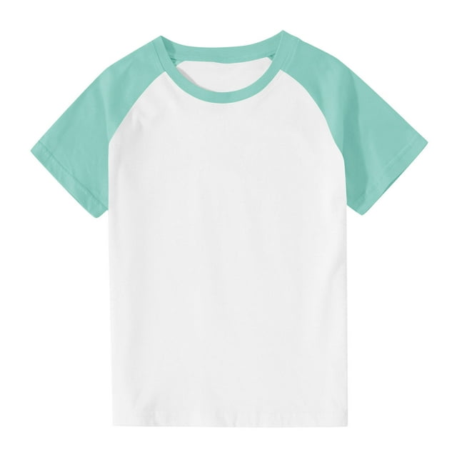 WRKEKC T-Shirts d'Été pour Filles, Chemises Décontractées à Manches Courtes pour Filles, Tout-Petits Garçons Tendance Mignon Col Rond Imprimé Manches Courtes