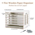 thumbnail image 2 of 12x12-7 Tier File Scrapbook Paper Organizer for Desk, 2 of 3