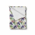 thumbnail image 2 of Floral Soft Flannel Fleece Throw Blanket, Watercolor Style Summer Garden Blooming Purple Orchids and Pinky Chrysanthemums, Cozy Plush for Indoor and Outdoor Use, 50" x 60", Multicolor, by Ambesonne, 2 of 6
