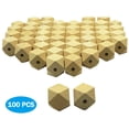 thumbnail image 2 of SUSHANG 100PC Wood Color Beaded Octagonal Beads Jewellery Beads 14Mm Diameter Craft Wooden Beads Accessories Wooden Diy for Home Diy, 2 of 3