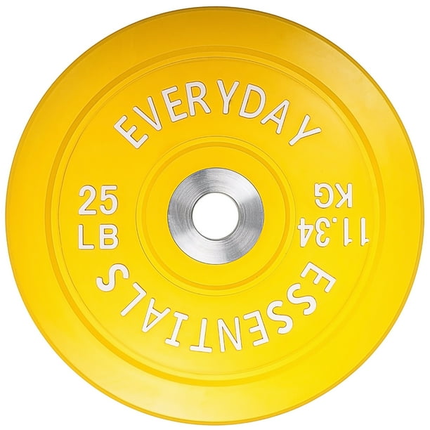Everyday Essentials Color Coded Olympic Bumper Plate Weight Plate w
