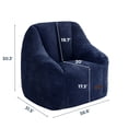 thumbnail image 3 of GOODONE Bean Bag Chair,Super Comfy Chair Sofa for Bedroom Living Room,Large Lazy Bean Bag Chair for Gaming,Reading,Navy, 3 of 7