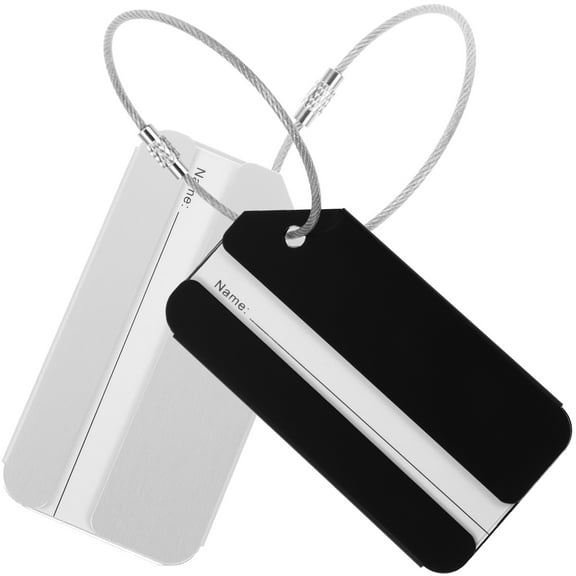 TAILTOSS Durable Metal Luggage Tags with Name Cards for Easy Suitcase Identification 8.00X4.20X0.50cm