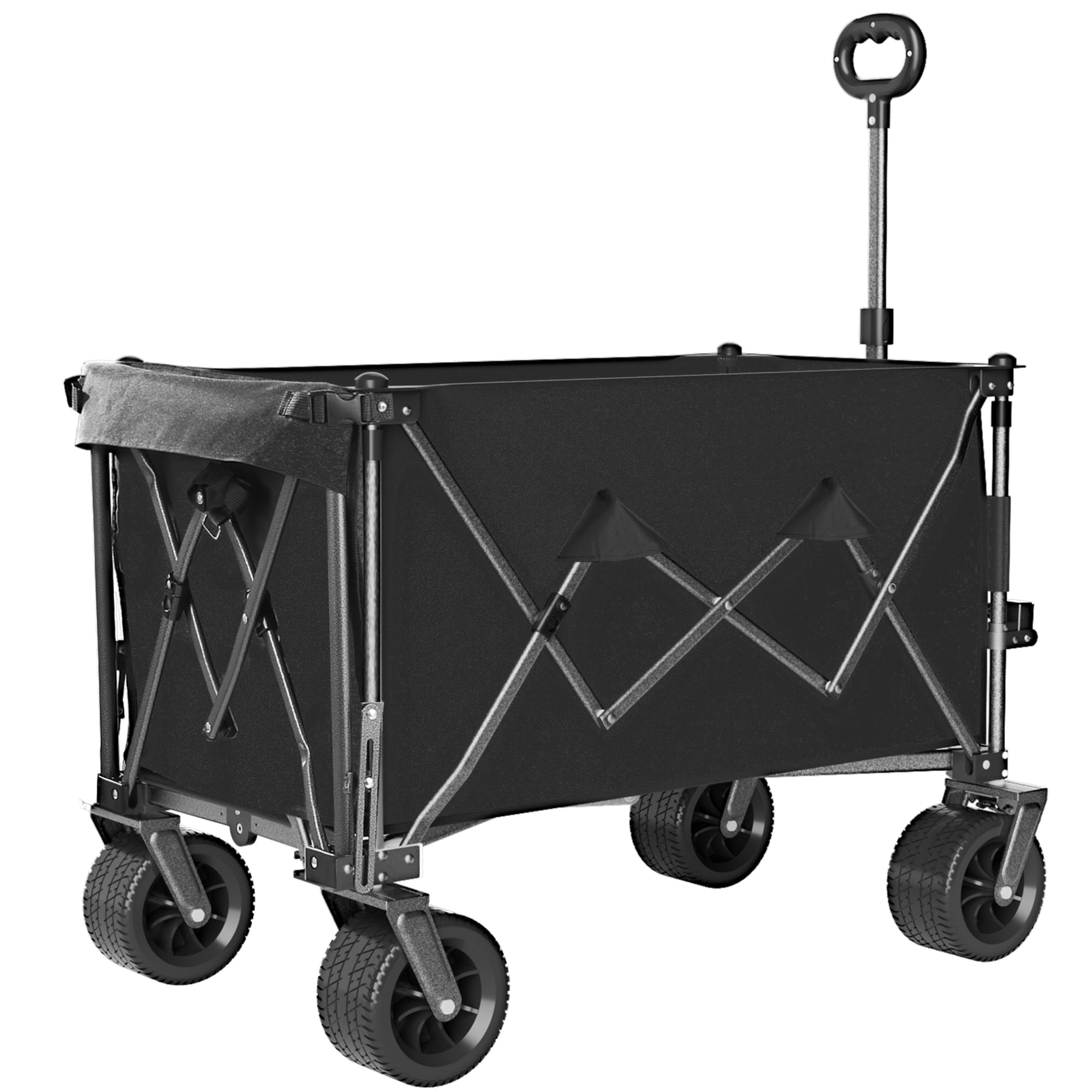 Utility Wagon with 58 Expandable Tailgate 500 lbs Capacity All-Terrain Wheels Beach Camping Cart