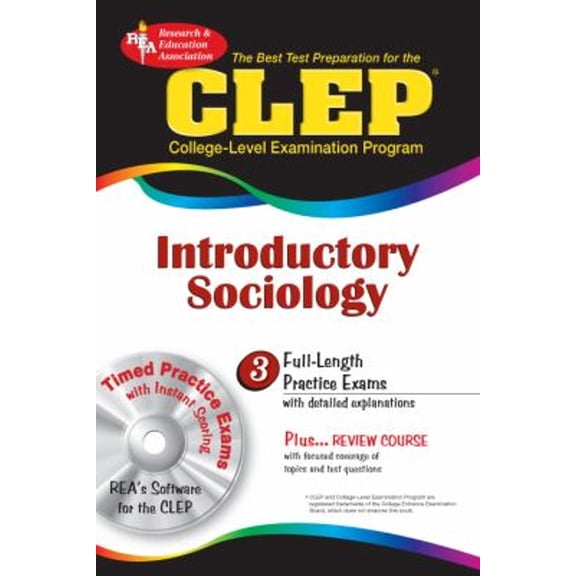 Pre-Owned CLEP Introductory Sociology w/CD (REA) - The Best Test Prep for the CLEP Exam (Test Preps) (Paperback) 0878912762 9780878912766