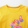 thumbnail image 4 of Girls Floral Buttrfly Print T Shirt Summer Short Sleeve Coton Blouse For Toddler Lovely Dailywear 1-2 Years, 4 of 8