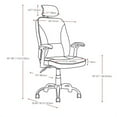 thumbnail image 5 of Atlin Designs Chaise de Bureau Pivotante en Faux Cuir en Brun Clair, 5 of 5