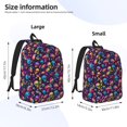 thumbnail image 2 of Bingfone rainbow color mushroom Skull Print Canvas College Laptop Backpack, Large Capacity Lightweight College Bookbag Casual Daypack-Small, 2 of 5