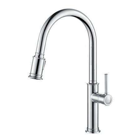 KRAUS Sellette&trade; Single Handle Pull Down Kitchen Faucet with Dual Function Sprayhead in Chrome Finish