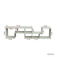 thumbnail image 4 of Double L-Shaped Tv Stand，Display Shelf,Bookcase For Home Furniture,White, 4 of 9