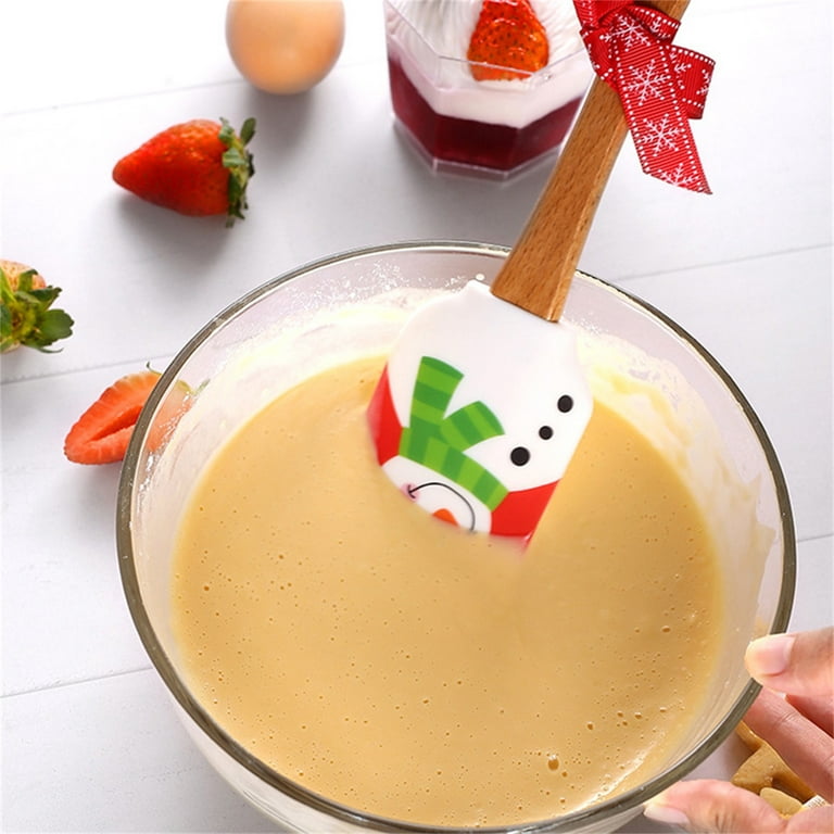 Twowood Butter Spatula High Temperature Resistance Christmas Themed  Silicone Bread Bakery Butter Scraper Kitchen Tool 