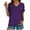 507_Purple, variant on ZHENHONG T Shirts for Women,V Neck Short Sleeve Casual Stylish Top Solid Blouson Sleeve Loose Fit Shirts,Black Women Blouses