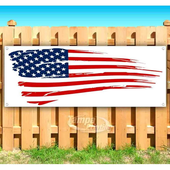 American Flag 13 oz Vinyl Banner With Metal Grommets
