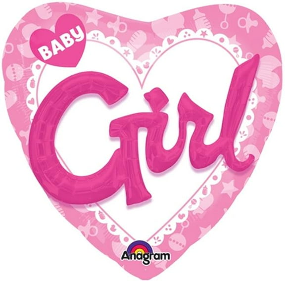 Loftus International A3-0921 32 x 32 in. Celebrate Baby Girl Multicolor Balloon